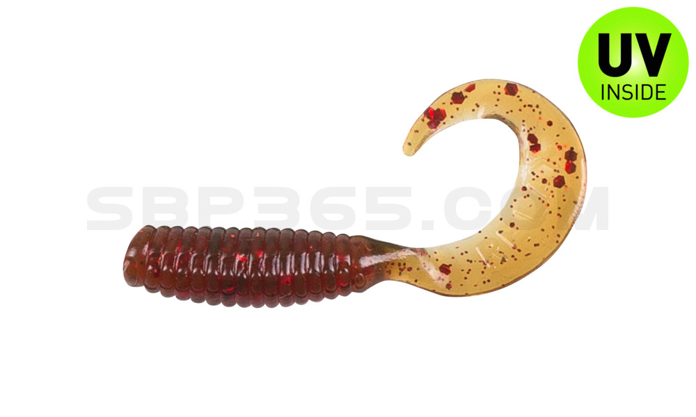 Twister 3/4" regulär (ca. 2,0 cm) motoroil rot Glitter