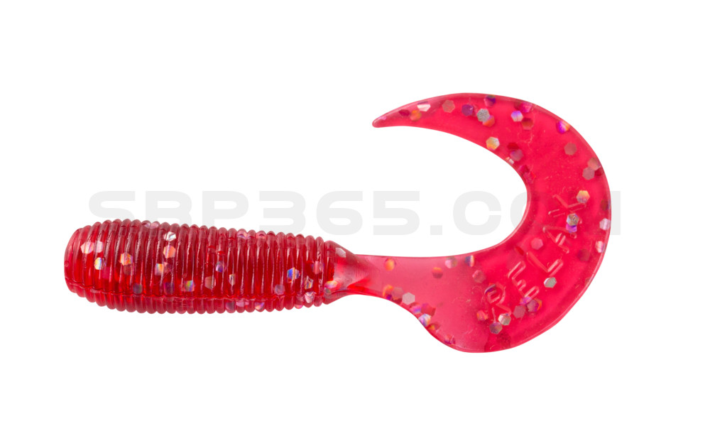 Twister 3/4" regulär (ca. 2,0 cm) rot transparent glitter