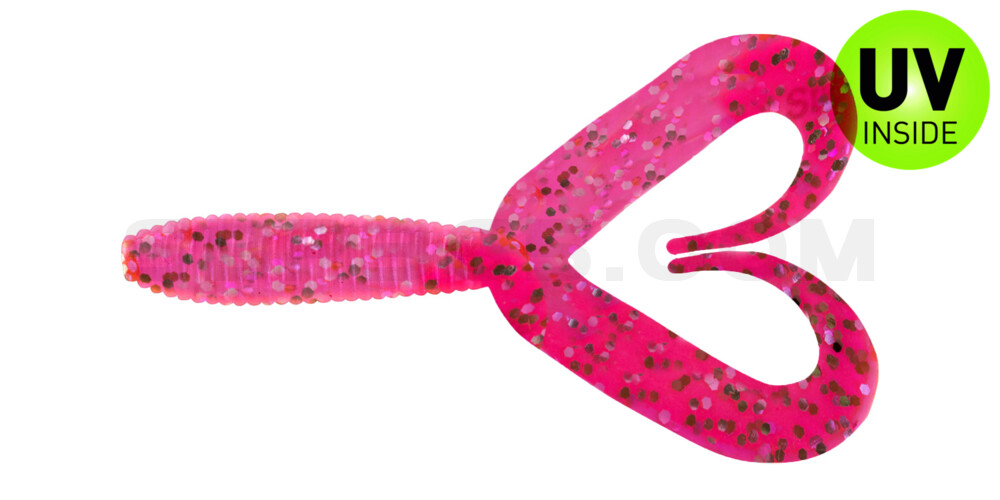 Twister 3" Doubletail regulär (ca. 9,0 cm) hot pink glitter