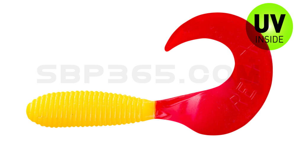 Twister 3" regulär (ca. 7,0 cm) gelb / red tail