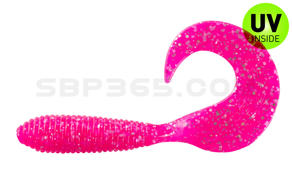 Twister 3" regulär (ca. 7,0 cm) hot pink glitter
