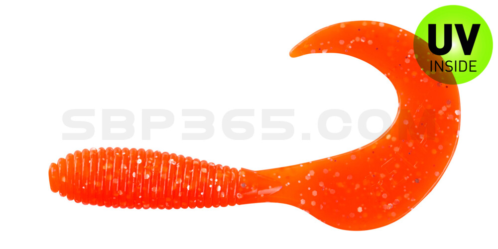Twister 3" regulär (ca. 7,0 cm) orange glitter