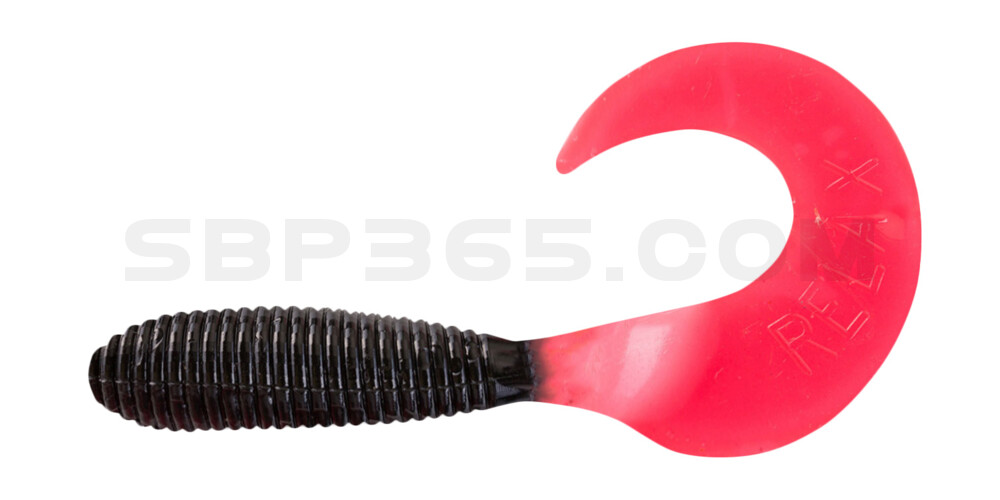 Twister 3" regulär (ca. 7,0 cm) schwarz / red tail