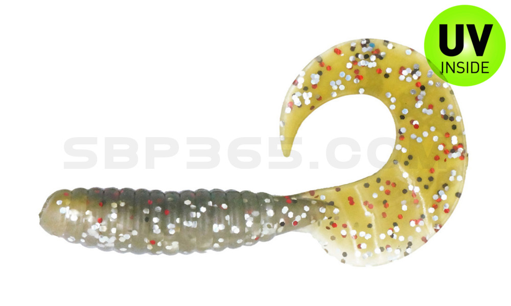Twister 4" laminiert (ca. 8,0 cm) selbstleuchtend Glitter / Kaulbarsch