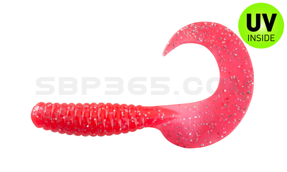 Xtra Fat Grub 5,5" regulär (ca. 13,0 cm) feuerrot glitter
