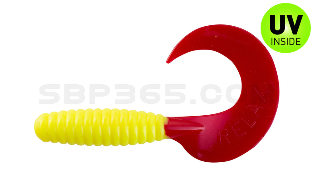 Xtra Fat Grub 5,5" regulär (ca. 13,0 cm) fluogelb / red tail