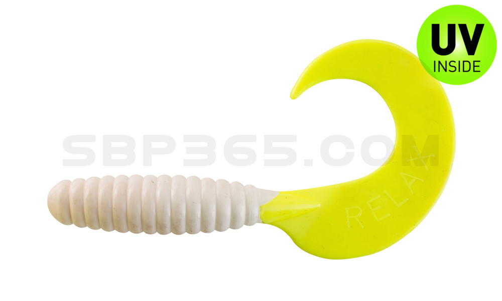 Xtra Fat Grub 5,5" regulär (ca. 13,0 cm) reinweiß / fire tail