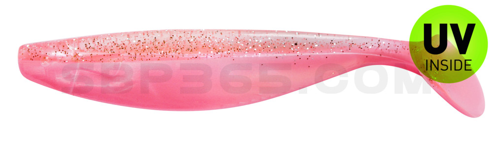 Xtra-Soft 6" (ca. 16,0 cm) bubblegum/klar silber glitter