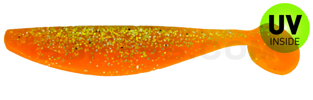 Xtra-Soft 6" (ca. 16,0 cm) orange-fluogrün-Glitter