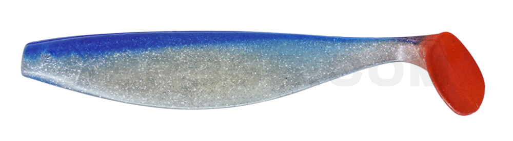Xtra-Soft 7" (ca. 18,0 cm) klar silber-Glitter / blau