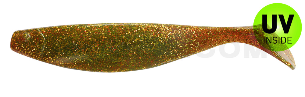 Xtra-Soft 7" (ca. 18,0 cm) motoroil-gold-Glitter