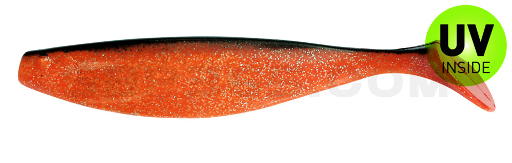 Xtra-Soft 7" (ca. 18,0 cm) orange-Glitter / schwarz