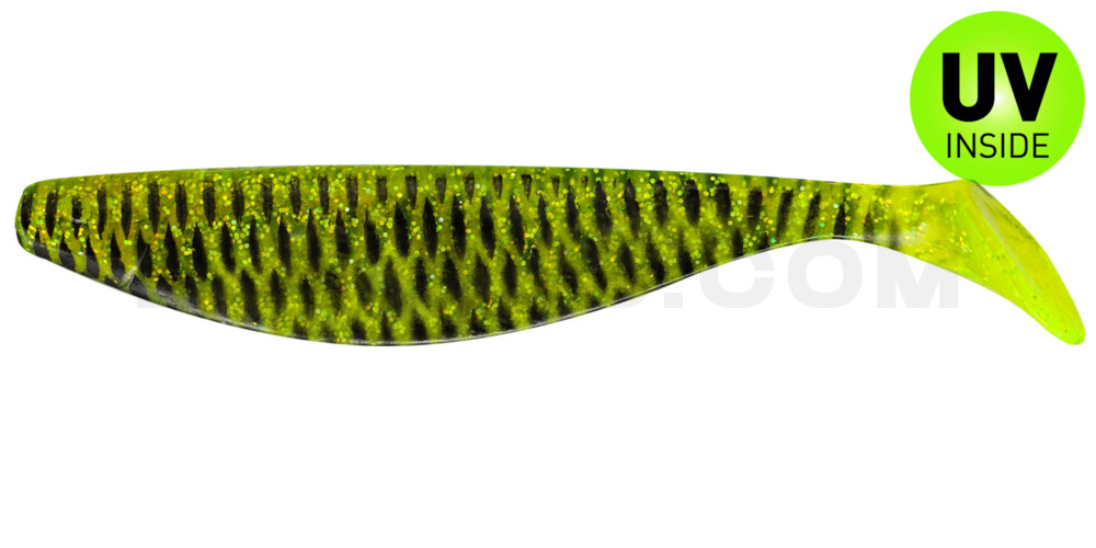 Xtra-Soft 9" (ca. 23,0 cm) grün(chartreuse)-Glitter / schwarz