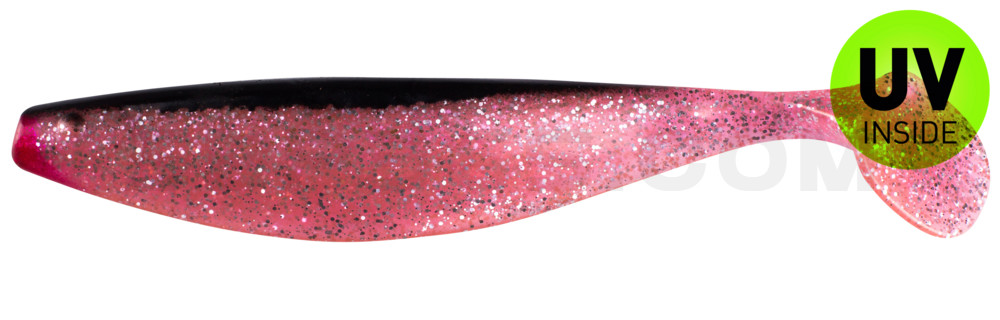 Xtra-Soft 9" (ca. 23,0 cm) hot pink-Glitter Perleffekt / schwarz