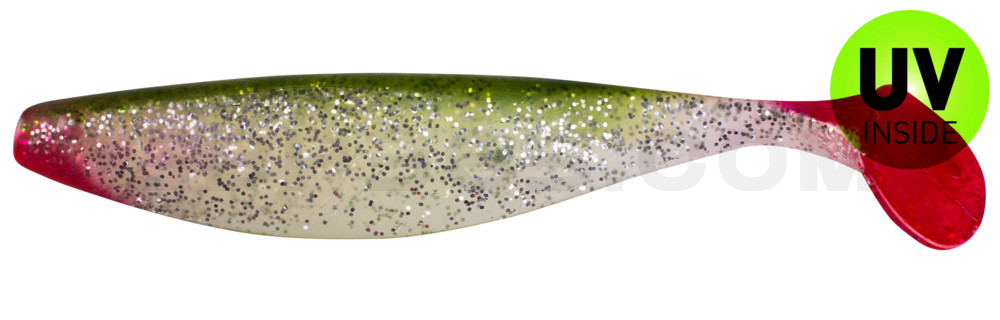 Xtra-Soft 9" (ca. 23,0 cm) klar silber-Glitter / grün