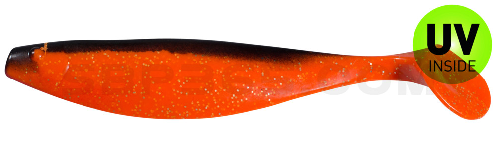 Xtra-Soft 9" (ca. 23,0 cm) orange-Glitter / schwarz