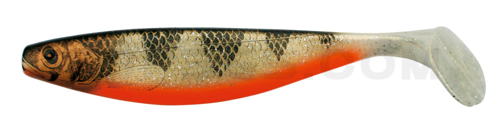 Xtra-Soft-Nature 9" (ca. 23,0 cm) goldperl-Glitter / Barsch / Bauch: orange
