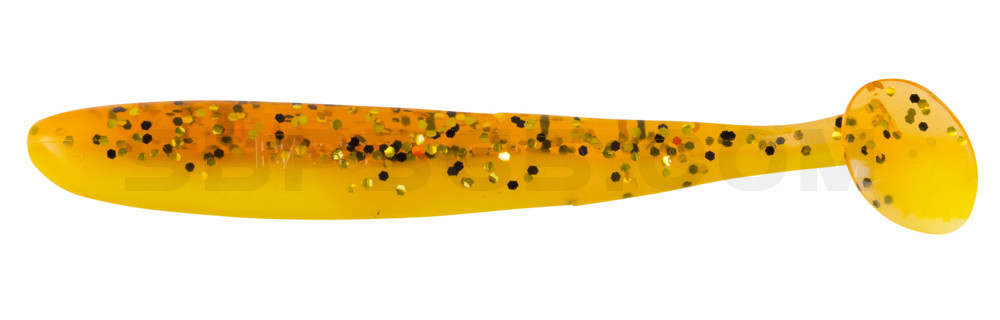 Bass Shad 3“ (ca. 7,5 cm) gelb / motoroil Glitter