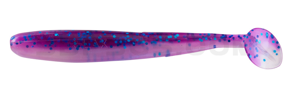 Bass Shad 3“ (ca. 7,5 cm) blauperl / violett-electric blue Glitter