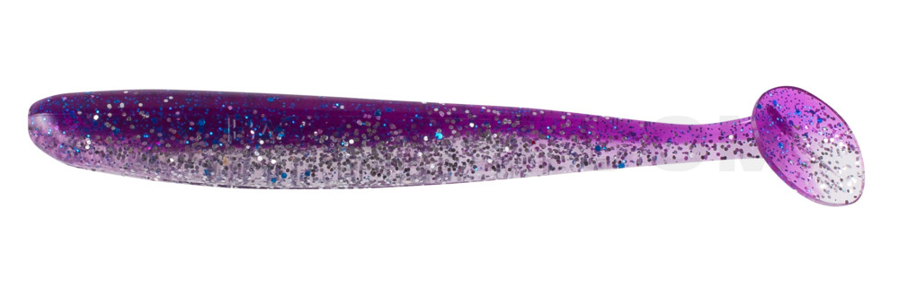 Bass Shad 3“ (ca. 7,5 cm) klar silber Glitter / violett-electric blue Glitter