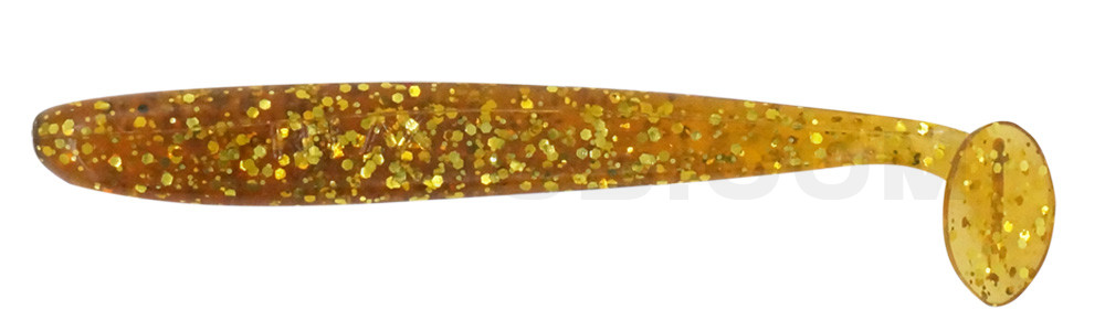 Bass Shad 3“ (ca. 9 cm) bernstein gold-Glitter