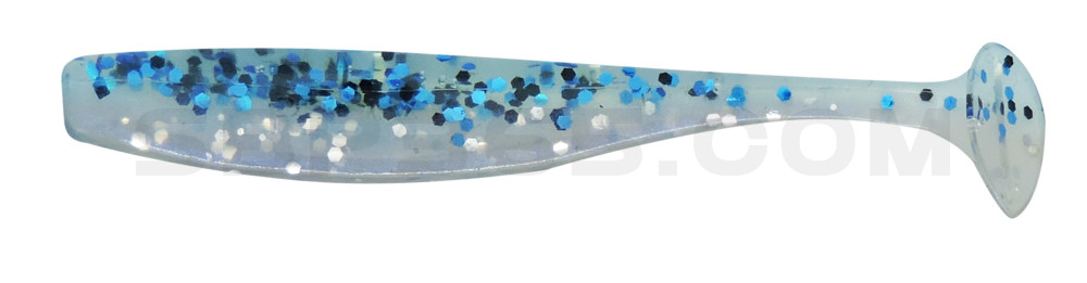 Bass Shad 3“ (ca. 7,5 cm) blauperl-Glitter / oceanblue Glitter