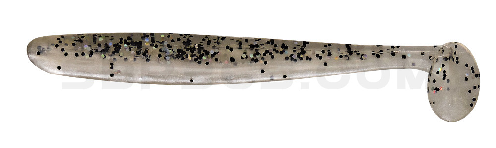 Bass Shad 4,5“ (ca. 13 cm) perlweiss / klar salt´n pepper Glitter