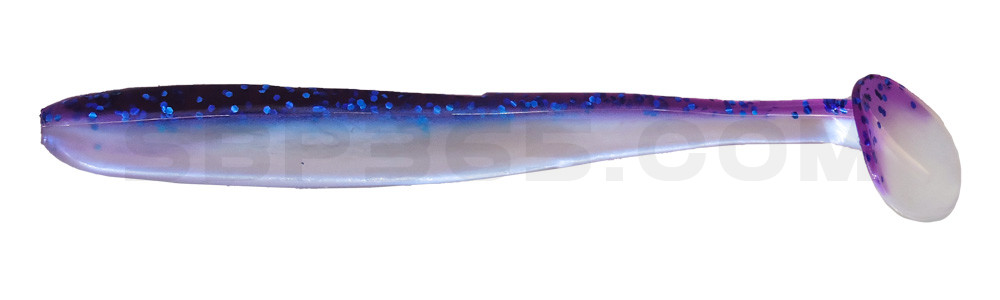 Bass Shad 4,5“ (ca. 13 cm) blauperl / violett-electric blue Glitter