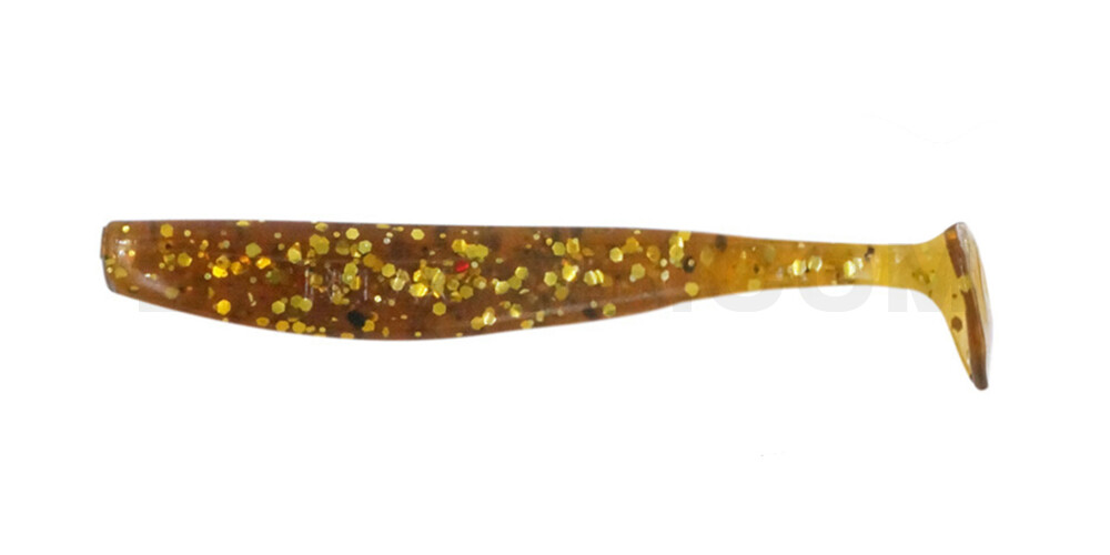 Bass Shad 2,5“ (ca. 7 cm) bernstein  gold-Glitter