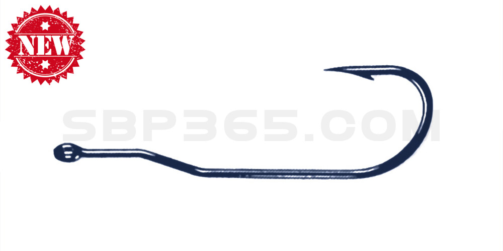 Tru-Turn Bass Worm Hook (Blue) #3/0 , 6 Hooks/blister