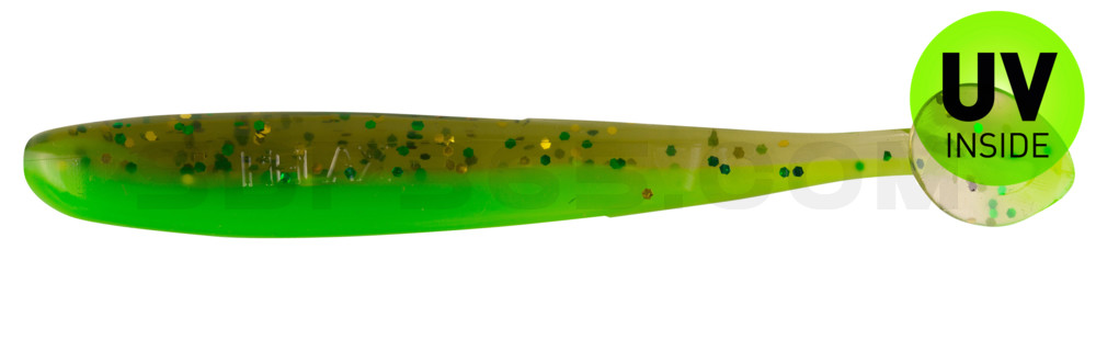 Bass Shad 3“ (ca. 7,5 cm) grün / Kaulbarsch