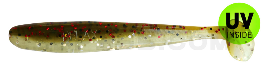Bass Shad 3“ (ca. 7,5 cm) selbstleuchtend Glitter / Kaulbarsch