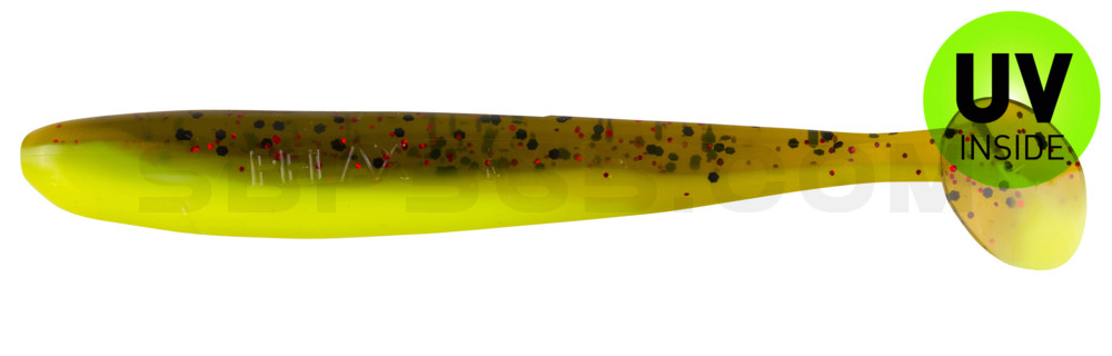 Bass Shad 3“ (ca. 9 cm) fluogelb / Kaulbarsch